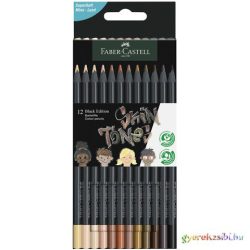   Faber-Castell: Black Edition Skin Tone testszínű 12db-os színes ceruza készlet