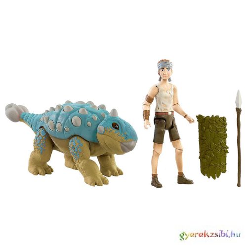 Jurassic World - Ben & Ankylosaurus Bumpy figura szett