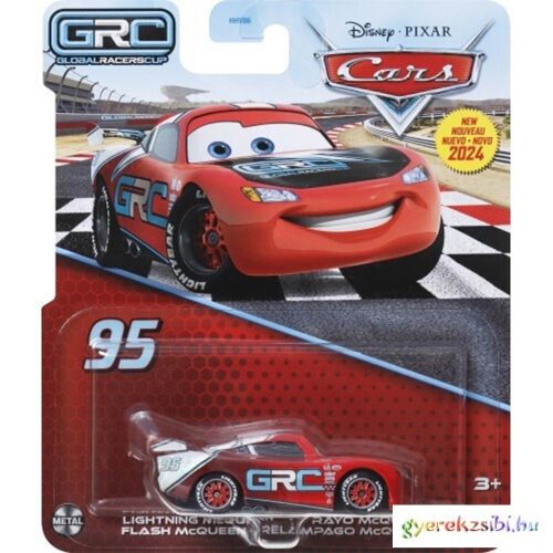 Verdák: Villám McQueen GRC - Global Racers Cup-  versenyen karakter kisautó 1/55 - Mattel