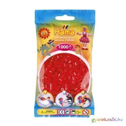 Hama: Piros áttetsző vasalható gyöngy 1000db-os Midi