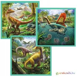 3 az 1-ben dinoszauruszos puzzle szett - Trefl