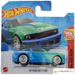   Hot Wheels: 2007 Ford Mustang kék-zöld kisautó 1/64 - Mattel