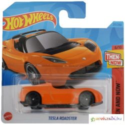   Hot Wheels: Tesla Roadster narancssárga kisautó 1/64 - Mattel