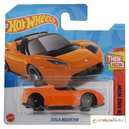 Hot Wheels: Tesla Roadster narancssárga kisautó 1/64 - Mattel