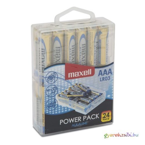 Maxell: Alkáli vékony ceruzaelem 1.5V AAA LR03 24db-os Mega Pack
