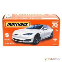   Matchbox: Tesla Model S kisautó papírdobozban 1/64 - Mattel
