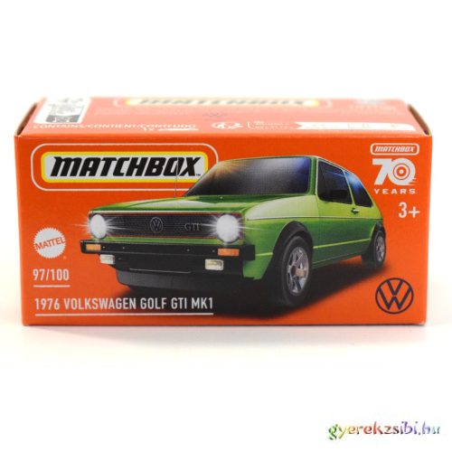 Matchbox: 1976 Volkswagen Golf GTI Mk1 kisautó papírdobozban 1/64 - Mattel