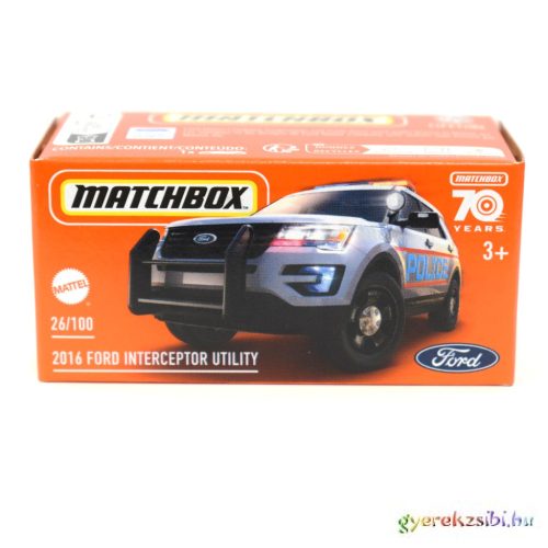 Matchbox: 2016 Ford Interceptor Utility kisautó papírdobozban