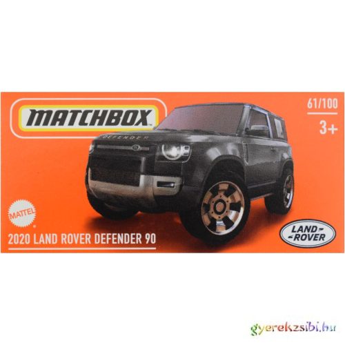 Matchbox: 2020 Land Rover Defender 90 szürke kisautó papírdobozban 1/64 - Mattel