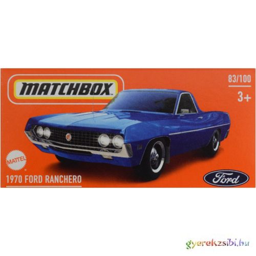 Matchbox: 1970 Ford Ranchero kék kisautó papírdobozban 1/64 - Mattel