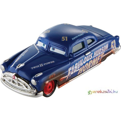 Verdák 3: Fabolous Hudson Hornet kék színű fém karakter kisautó 1/55 - Mattel