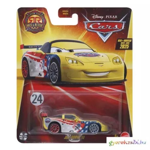 Verdák: Jeff Gorvette sárga karakter kisautó 1/55 - Mattel