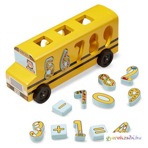 Fa formarendező iskolabusz számokkal - Melissa & Doug