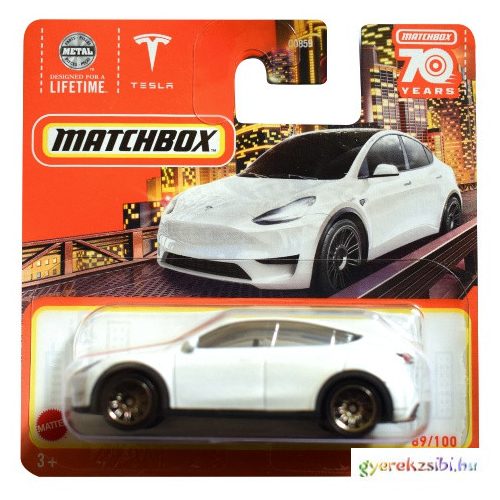 Matchbox: Tesla Model Y fehér kisautó 1/64 - Mattel