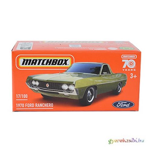 Matchbox: Papírdobozos 1970 Ford Ranchero kisautó 1/64 - Mattel