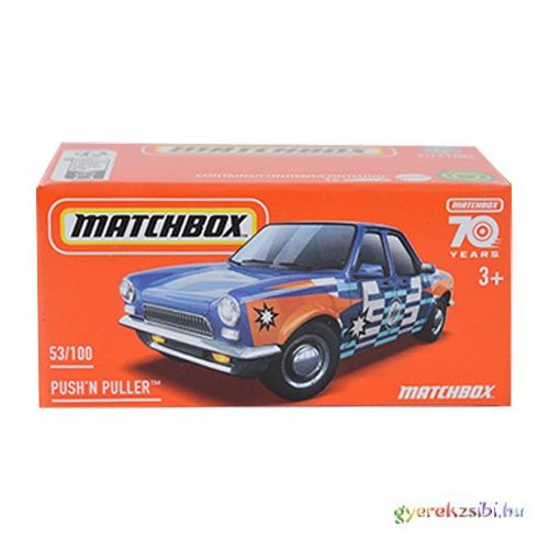 Matchbox: Papírdobozos Push'n Puller kisautó 1/64 - Mattel