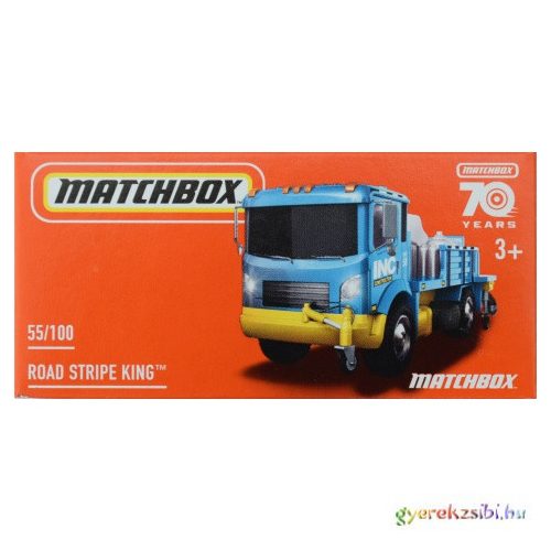 Matchbox: Road Stripe King kisautó papírdobozban 1/64 - Mattel