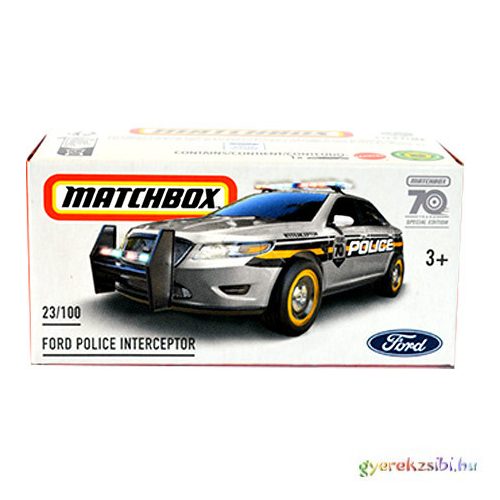 Matchbox: Papírdobozos Ford Police Interceptor kisautó 1/64 - Mattel