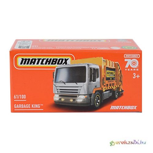 Matchbox: Papírdobozos Garbage King kukásautó 1/64 - Mattel