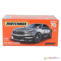   Matchbox: Papírdobozos 2018 Dodge Charger kisautó 1/64 - Mattel