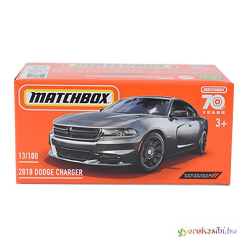 Matchbox: Papírdobozos 2018 Dodge Charger kisautó 1/64 - Mattel