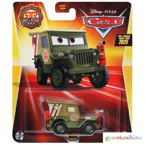 Verdák: Race&Rescue Sarge karakter kisautó 1/55 - Mattel