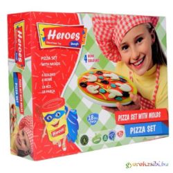   Play-Dough: Heros pizzakészítő gyurmaszett 18db-os 4-féle gyurmával