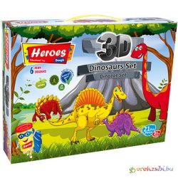 Play-Dough: Heroes dinoszauruszos gyurma szett 21db-os
