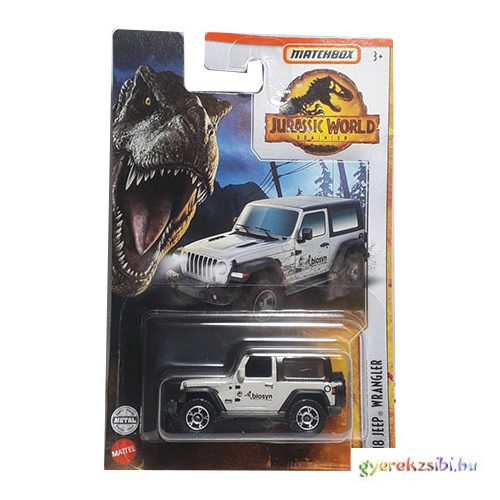 Matchbox: Jurassic World II 2018 Jeep Wrangler kisautó 1/64 - Mattel