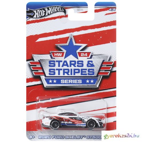 Hot Wheels: Stars & Stripes széria 2020 Ford Shelby GT500 1/64 - Mattel