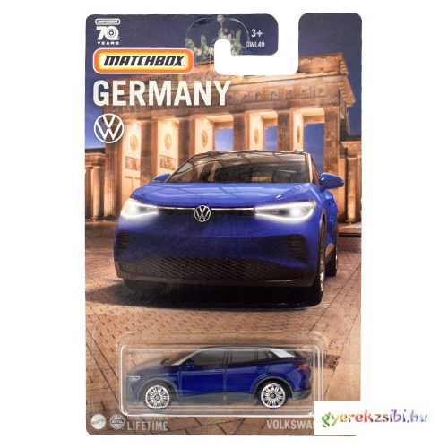 Matchbox - Németország kollekció: Volkswagen EV4 kisautó 1/64 - Mattel