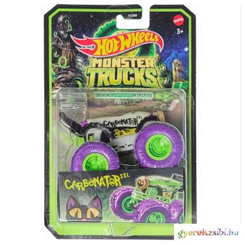 Hot Wheels Monster Trucks: Carbonator sötétben világító monster kisautó 1/64 - Mattel