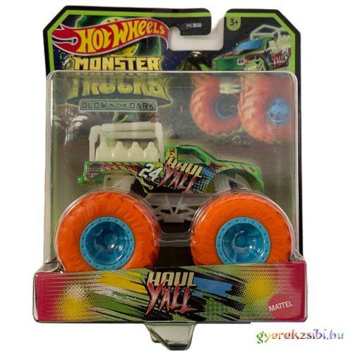 Hot Wheels: Monster Trucks Haul Yall sötétben világító járgány - Mattel