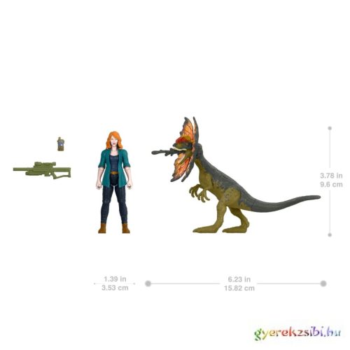 Jurassic World 3: Világuralom - Claire és Dilpohosaurus figuraszett