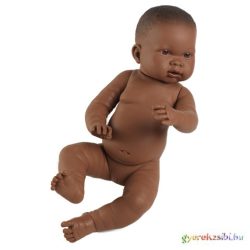 Afroamerikai lány csecsemő baba 45cm