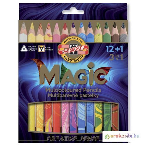 Ico: Koh-I-Noor Magic háromszögletű vastag színes ceruzakészlet
