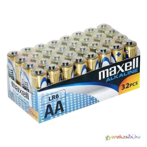 Maxell: Alkáli ceruzaelem 1.5V AA LR6 32db fóliás csomagolásban