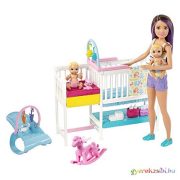 Barbie: Bébiszitter szett kiegészítőkkel és babával - Mattel