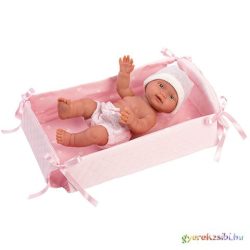 Llorens: Bebita 26cm-es kislány baba kisággyal