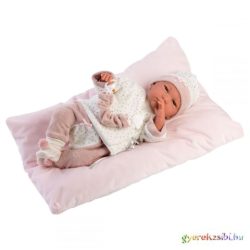   Llorens: Reborn limitált kiadású élethű újszülött baba párnával 42cm-es