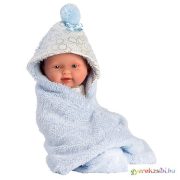 Llorens: Bebito 26cm-es kisfiú baba kék fürdőköpennyel