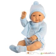 Llorens: Tao 45cm-es újszülött kisfiú baba kék ruhában