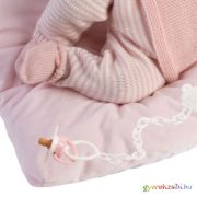 Llorens: Reborn limitált kiadású élethű újszülött baba rókás kötött ruhában 42cm-es