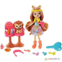   Enchantimals: Stylin’ Salon szépségszalon Lacey Lion babával - Mattel