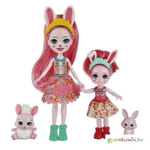 Enchantimals baba kistesóval és állatkákkal: Bree Bunny és Twist - Mattel