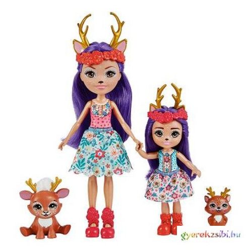 Enchantimals baba kistesóval és állatkákkal: Danessa Deer és Sprint - Mattel