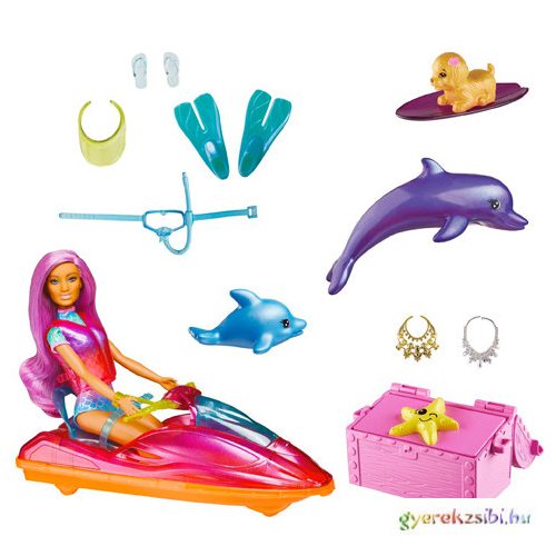 Barbie Dreamtopia: Barbie vízi kalandja jetskivel játékszett