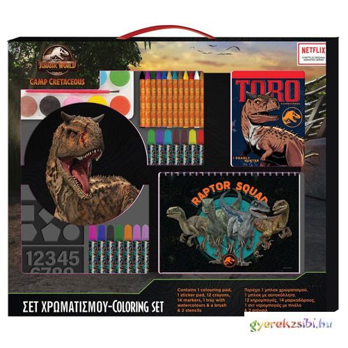 Jurassic World: Krétakori tábor színező szett 54x47cm