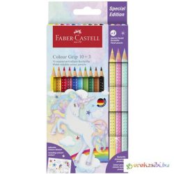   Faber-Castell: Grip Unikornis színes ceruza szett 10+3 db pasztell színnel