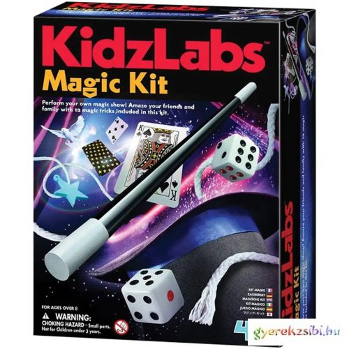 KidzLabs Bűvésztrükk Készlet – 12 varázslatos trükk egy dobozban